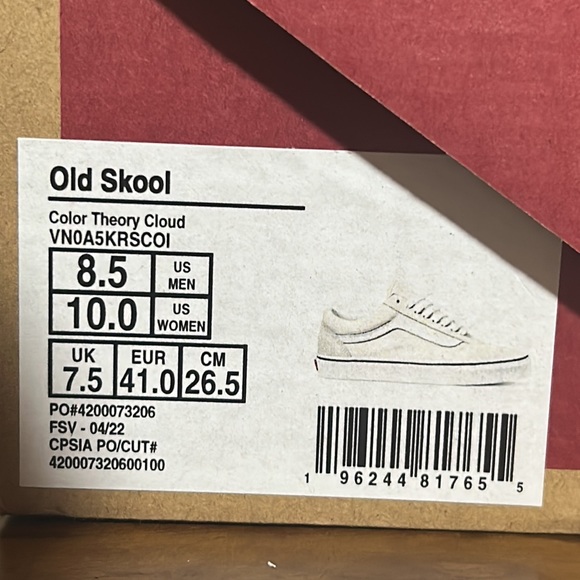 Old SKOOL VANS- Theory Cloud - Brand new Never Worn - Picture 8 of 8
